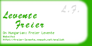 levente freier business card